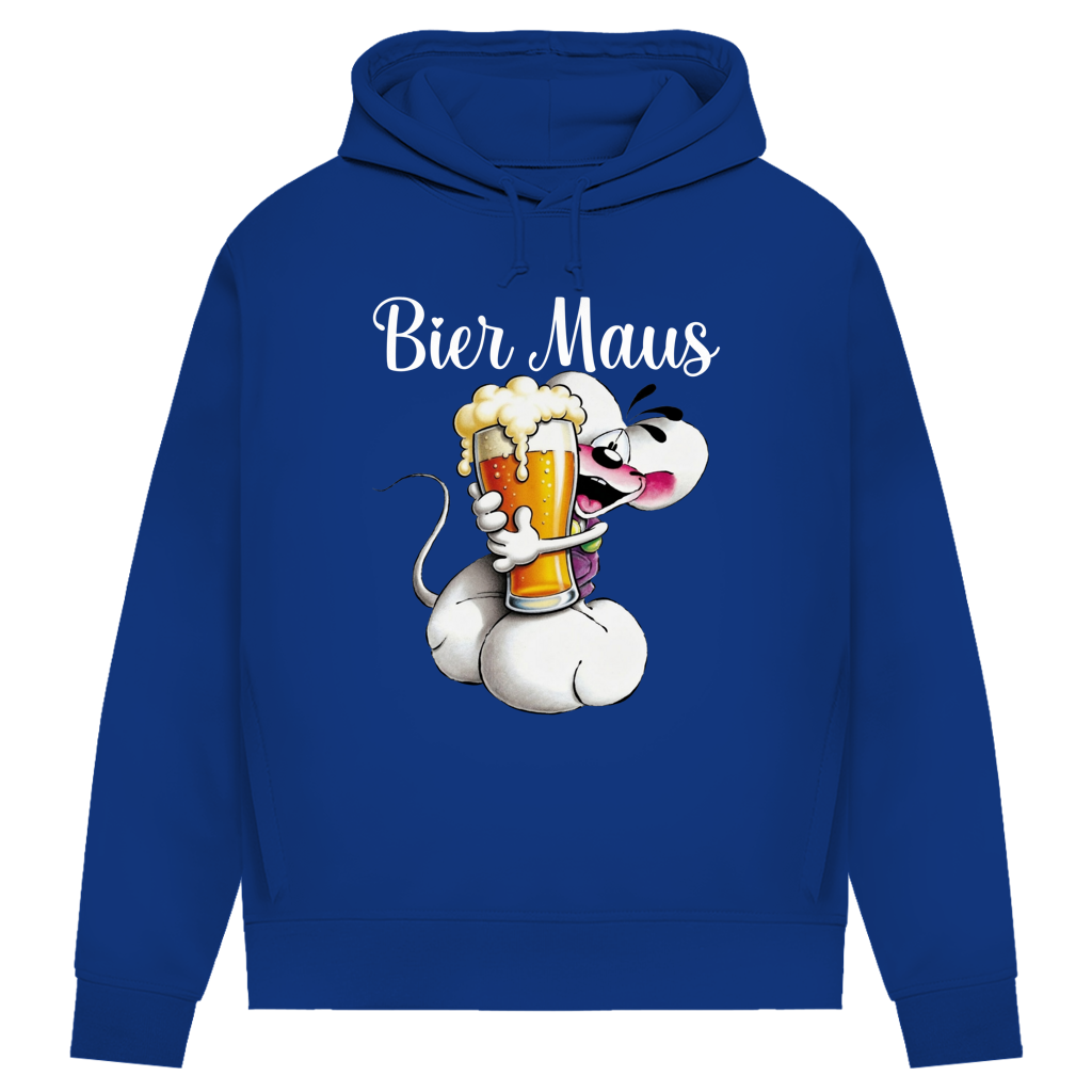 Bier Diddl Maus - Damen Premium Bio Hoodie Royal