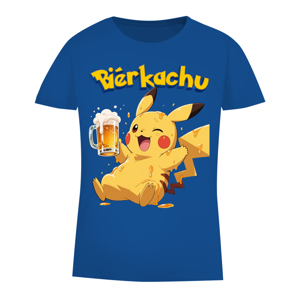 Bierkachu Pikachu Pokemon - Damen Premium Bio T-Shirt Royal Blue