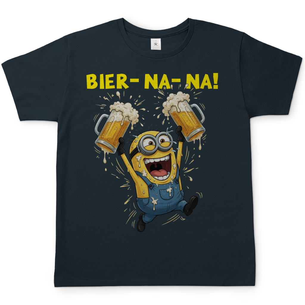 BIER-NA-NA! - Herren T-Shirt Dark Grey Solid