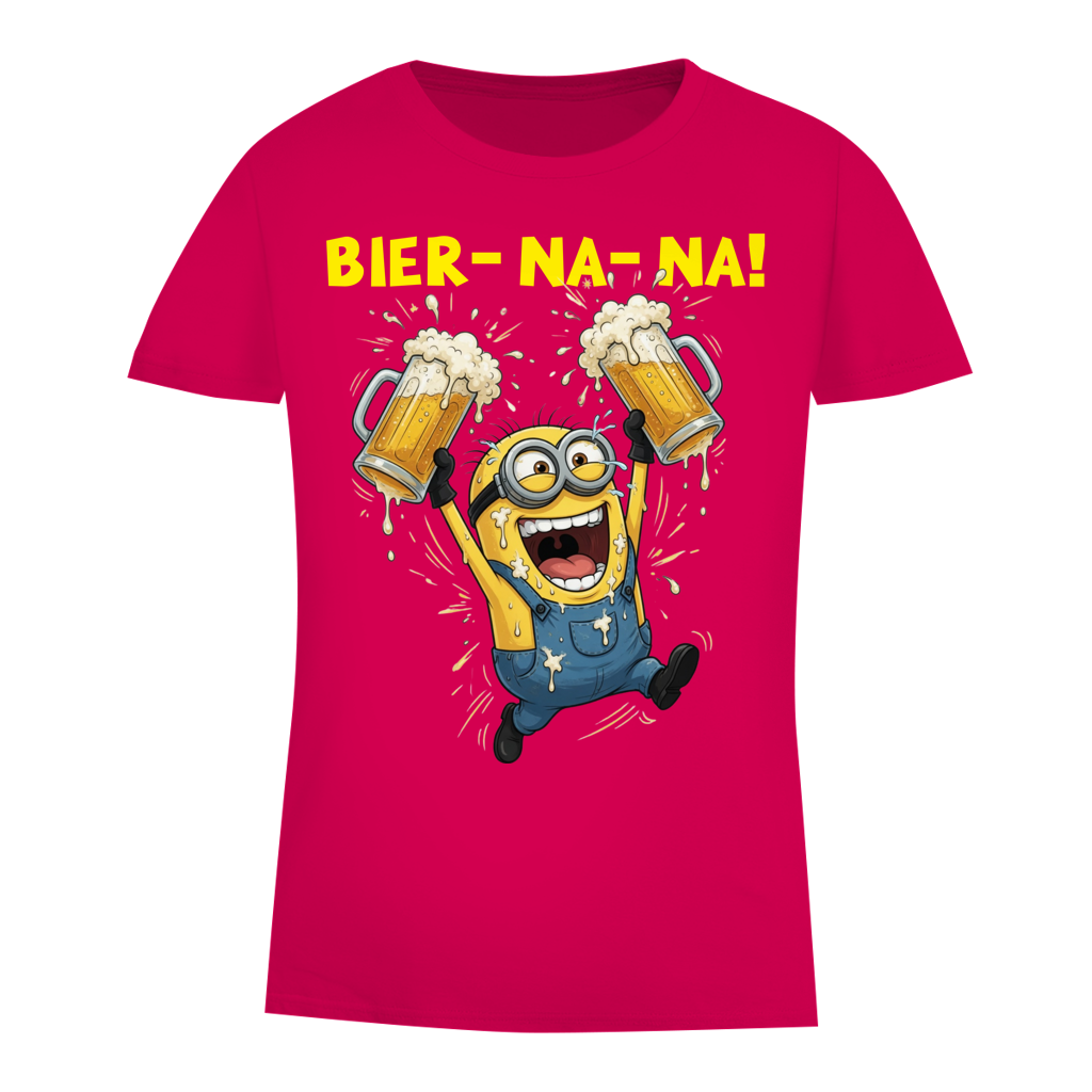 BIER-NA-NA! - Damen Premium Bio T-Shirt Fuchsia