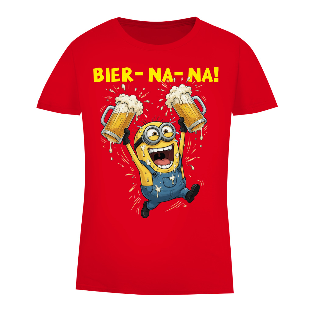 BIER-NA-NA! - Damen Premium Bio T-Shirt Red