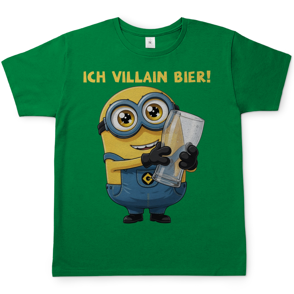 Ich VILLAIN Bier! - Herren T-Shirt Kelly Green
