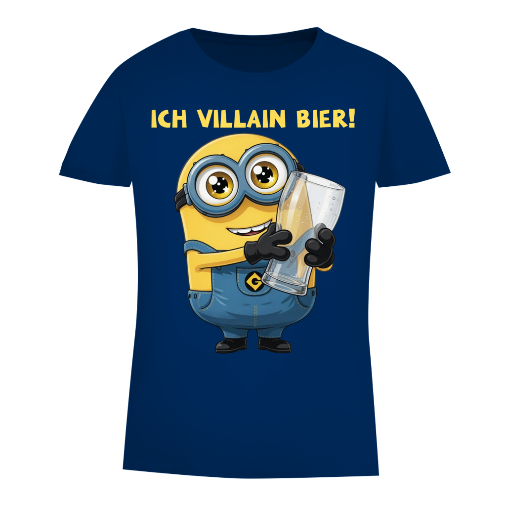 Ich VILLAIN Bier! - Damen Premium Bio T-Shirt Navy