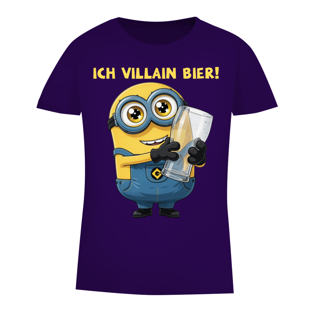 Ich VILLAIN Bier! - Damen Premium Bio T-Shirt Urban Purple