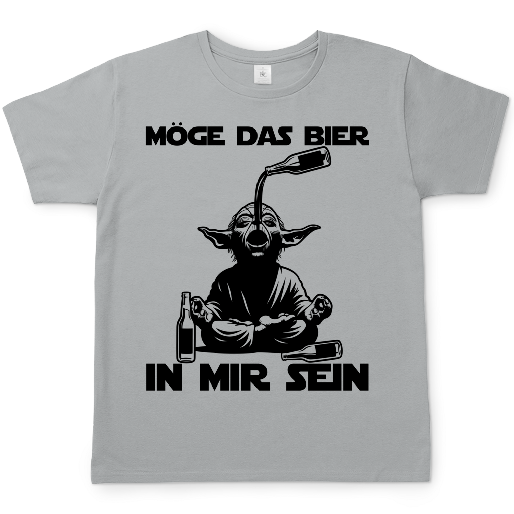 Möge das Bier in mir sein Meister Yoda - Herren T-Shirt Pacific Grey
