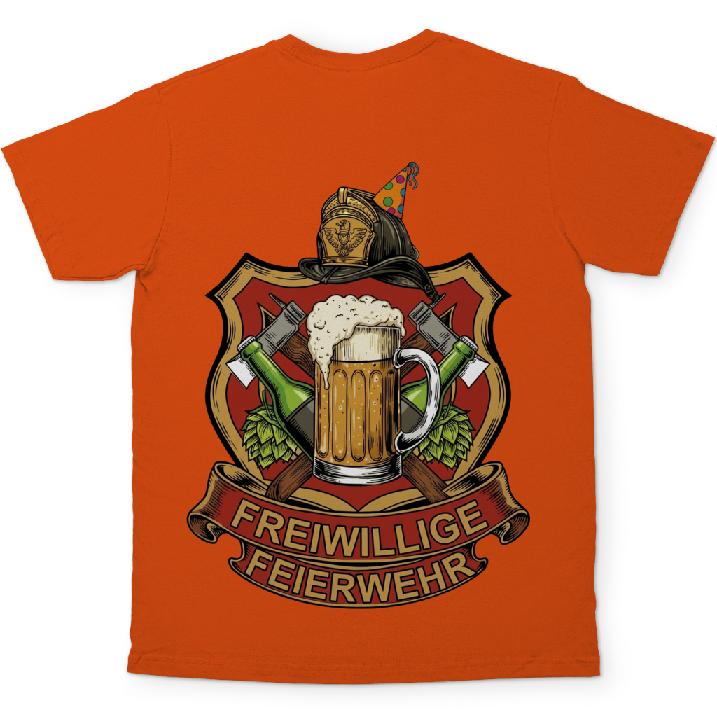 Freiwillige Feuerwehr Feierwehr - Beidseitiger Druck - Herren T-Shirt