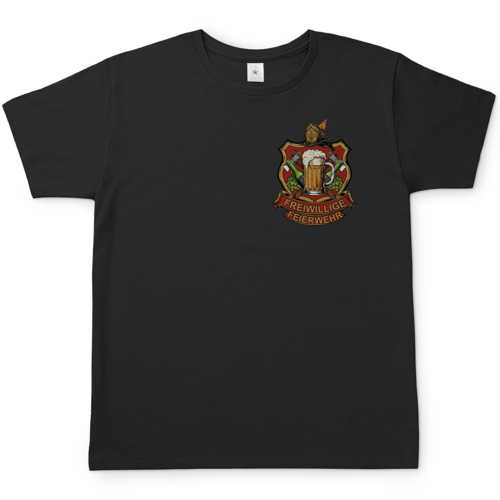 Freiwillige Feuerwehr Feierwehr - Beidseitiger Druck - Herren T-Shirt Black