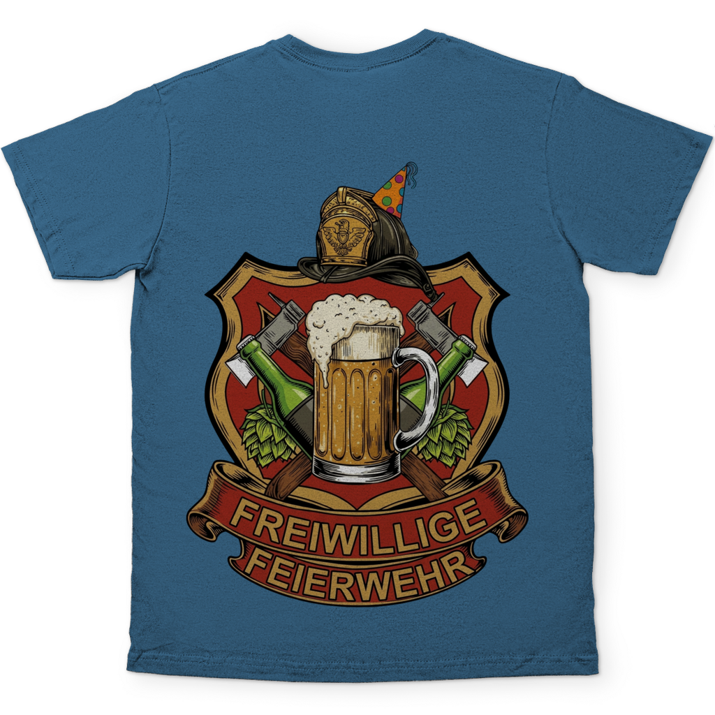 Freiwillige Feuerwehr Feierwehr - Beidseitiger Druck - Herren T-Shirt