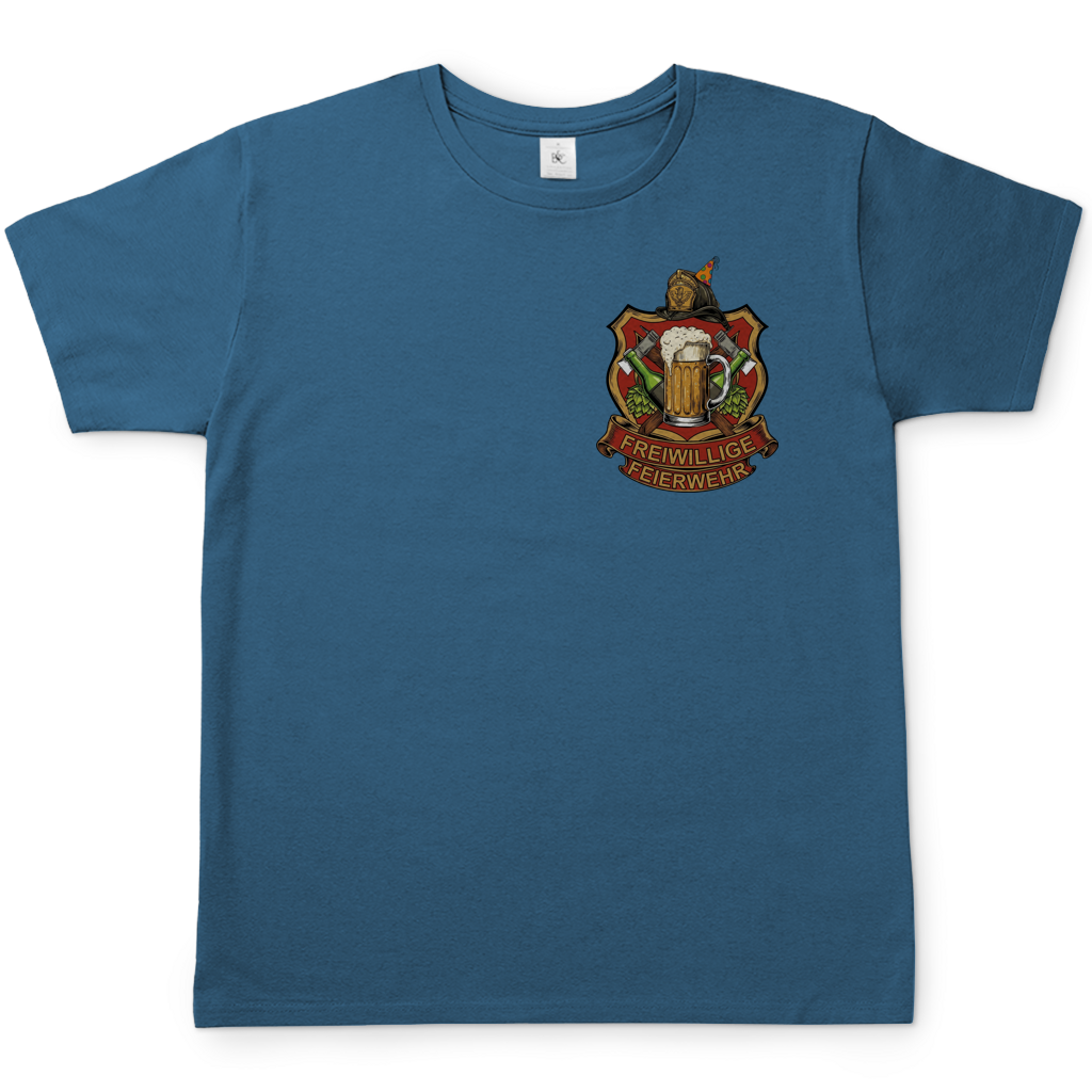 Freiwillige Feuerwehr Feierwehr - Beidseitiger Druck - Herren T-Shirt Stone Blue
