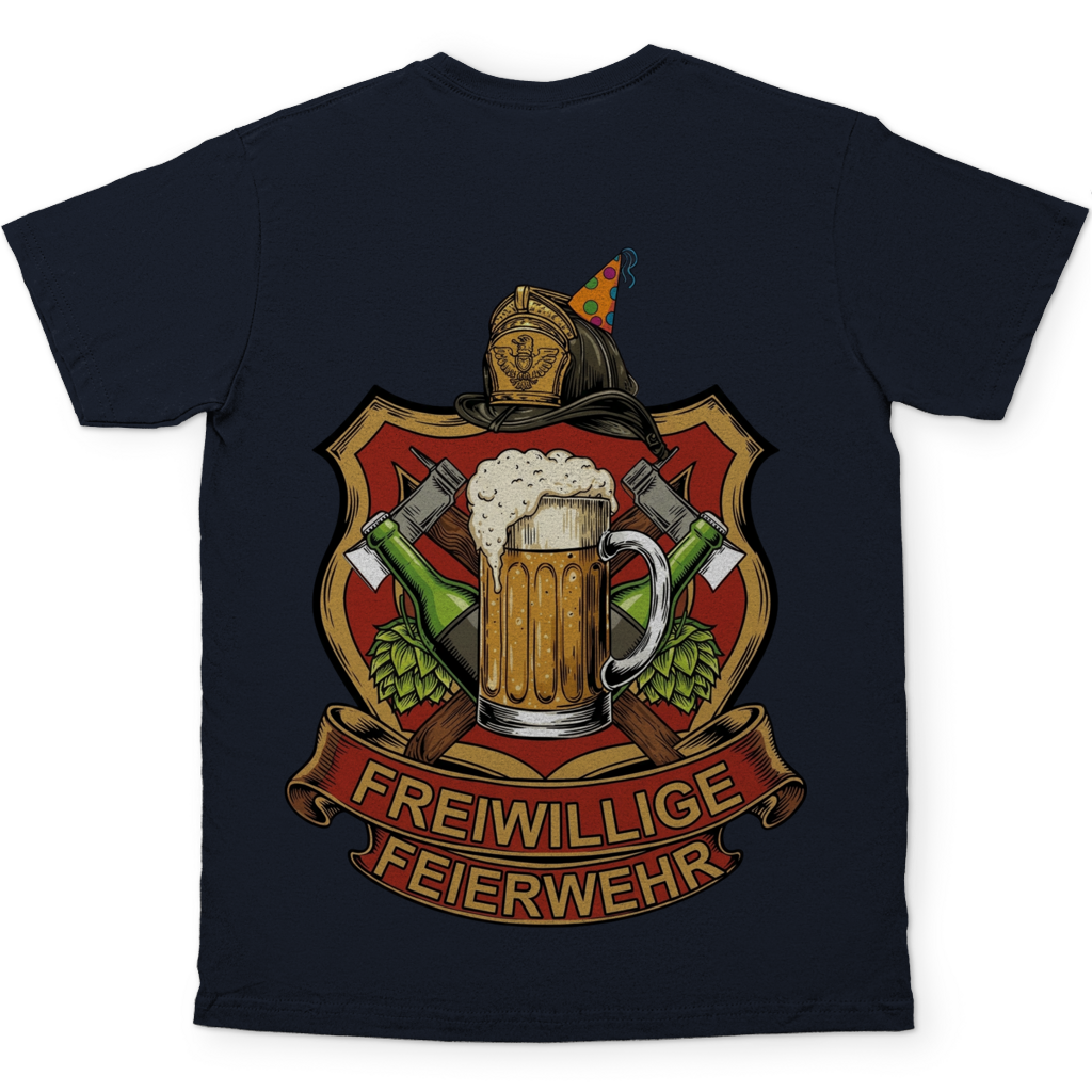 Freiwillige Feuerwehr Feierwehr - Beidseitiger Druck - Herren T-Shirt