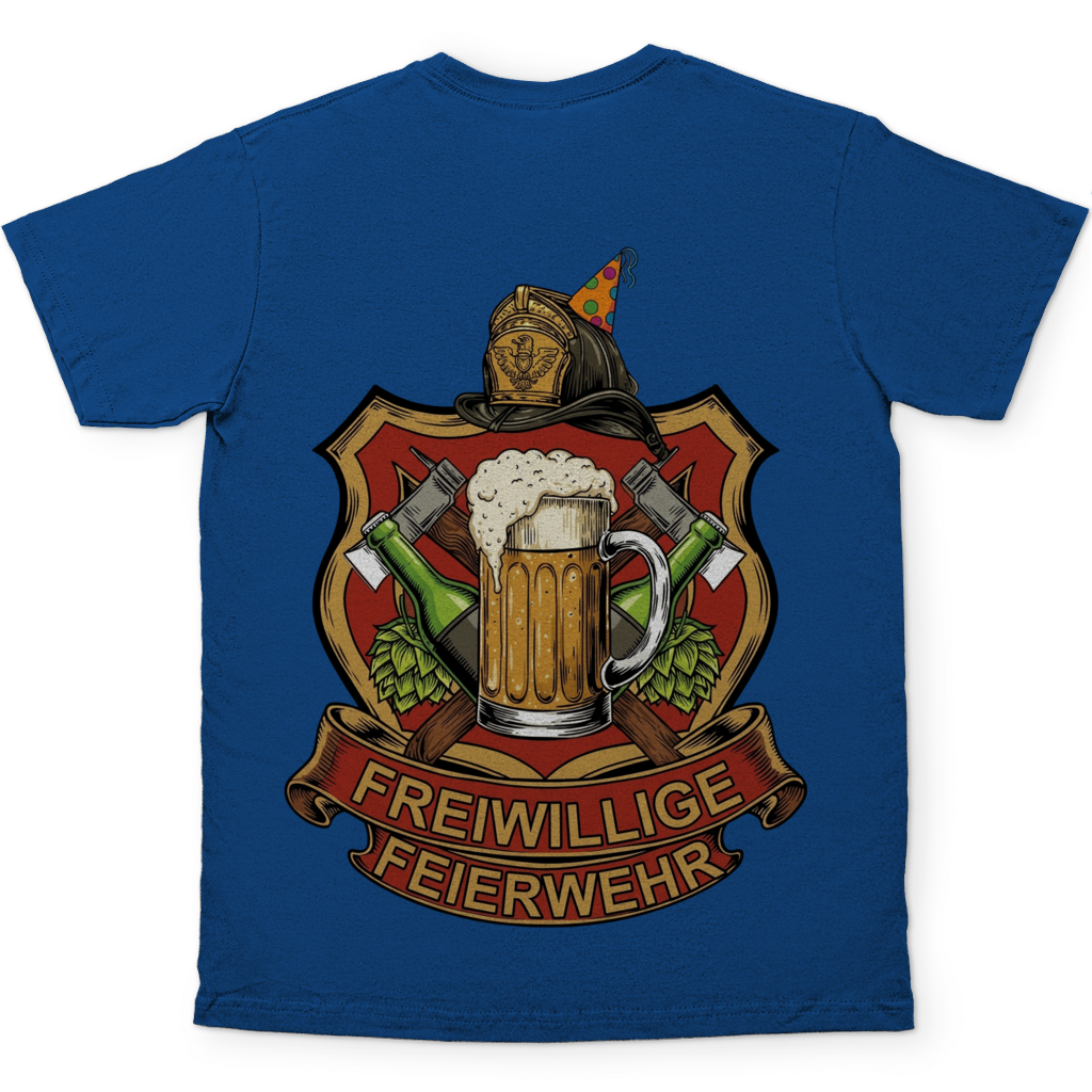 Freiwillige Feuerwehr Feierwehr - Beidseitiger Druck - Herren T-Shirt