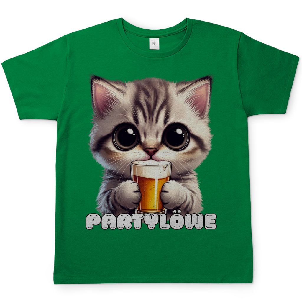 Partylöwe Kätzchen - Herren T-Shirt Kelly Green