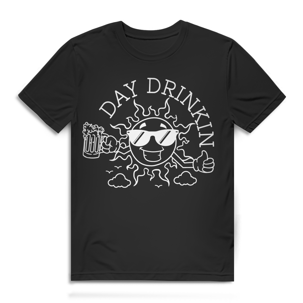 Day Drinkin Herren T-Shirt Sommer Bier Festival Bio Baumwolle