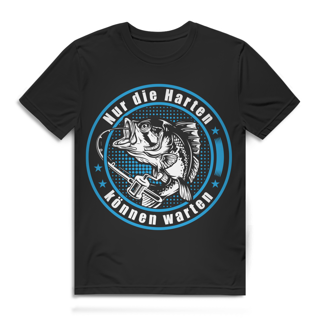 Nur die Harten können warten Herren T-Shirt Angler Raubfisch