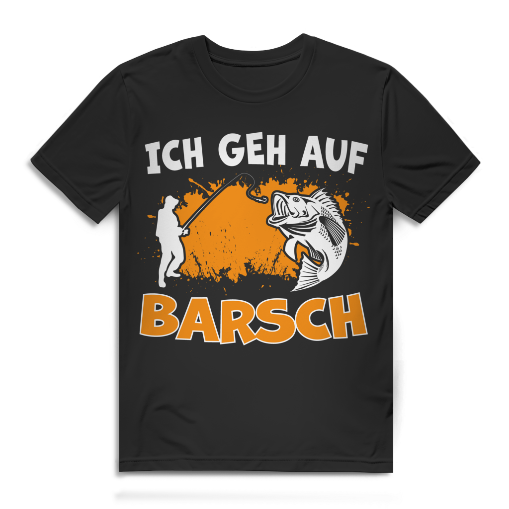 Ich Geh Auf Barsch Herren T-Shirt Angler Barschangler Angeln