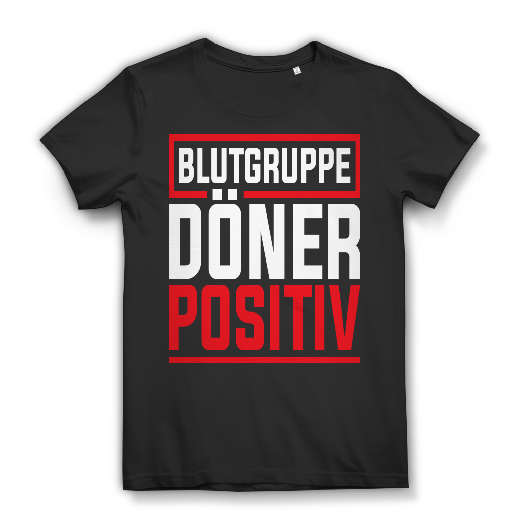 Blutgruppe Döner Positiv Damen T-Shirt Streetfood Imbiss Kebab