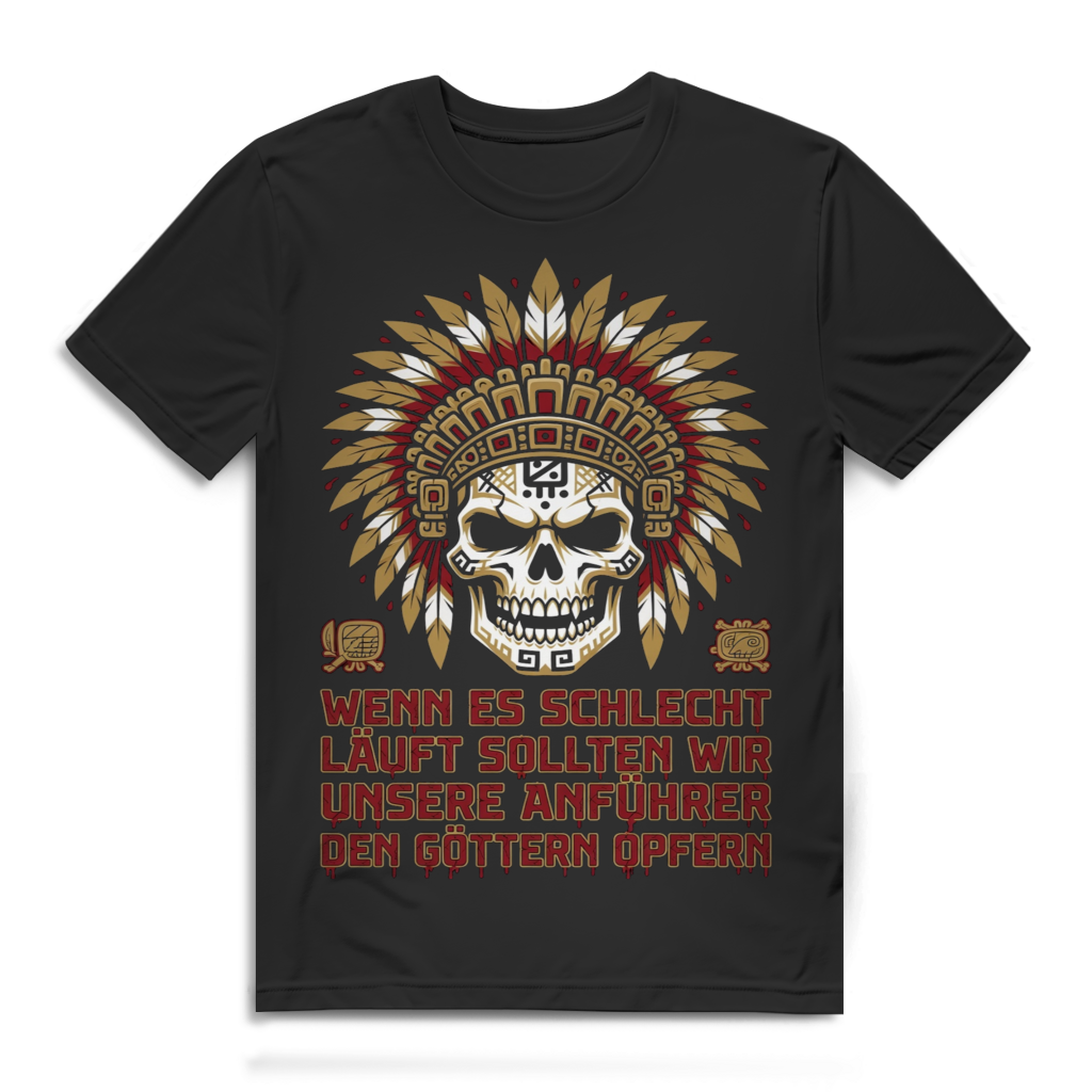 Wenn es schlecht läuft Anführer opfern Herren T-Shirt Funshirt Black