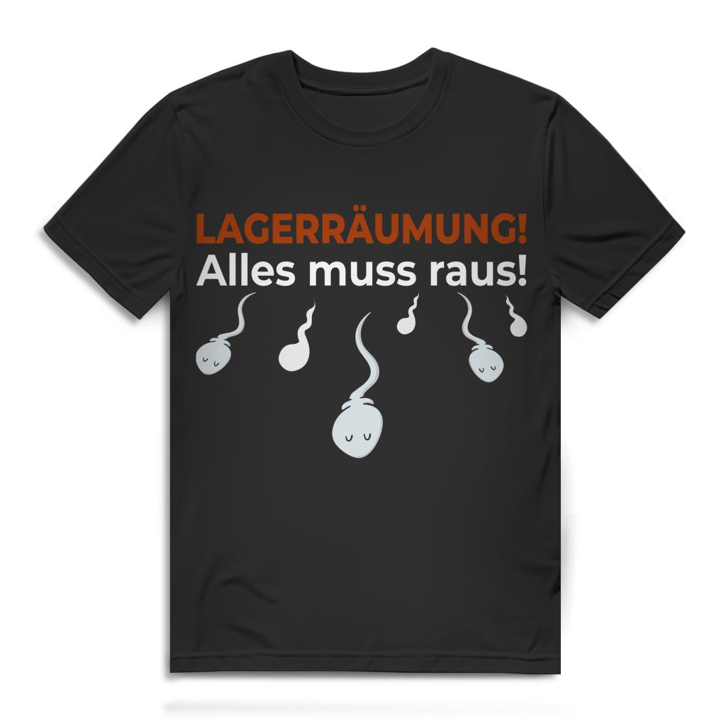Lagerräumung Alles muss raus Herren T-Shirt Black