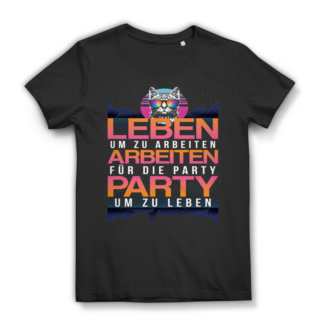 Leben um zu arbeiten für die Party Damen T-Shirt Black