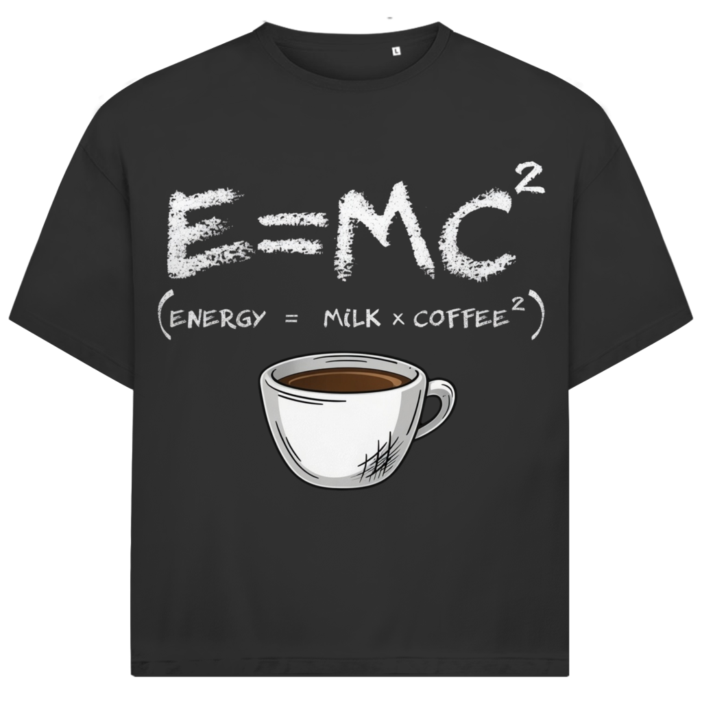 Jack and Jones E=MC² Energy = Milk × Coffee² Herren T-Shirt Black