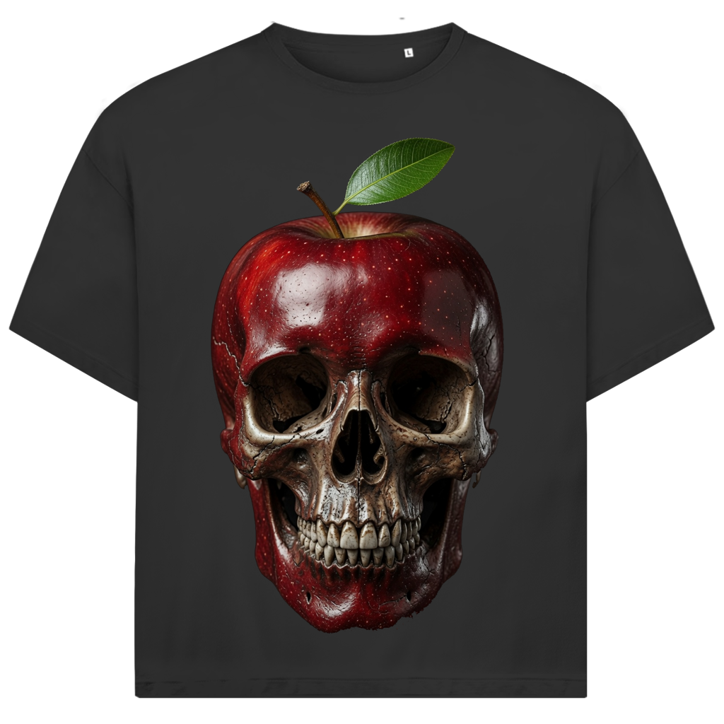 Jack and Jones Roter Apfel Totenkopf Oversized Herren T-Shirt