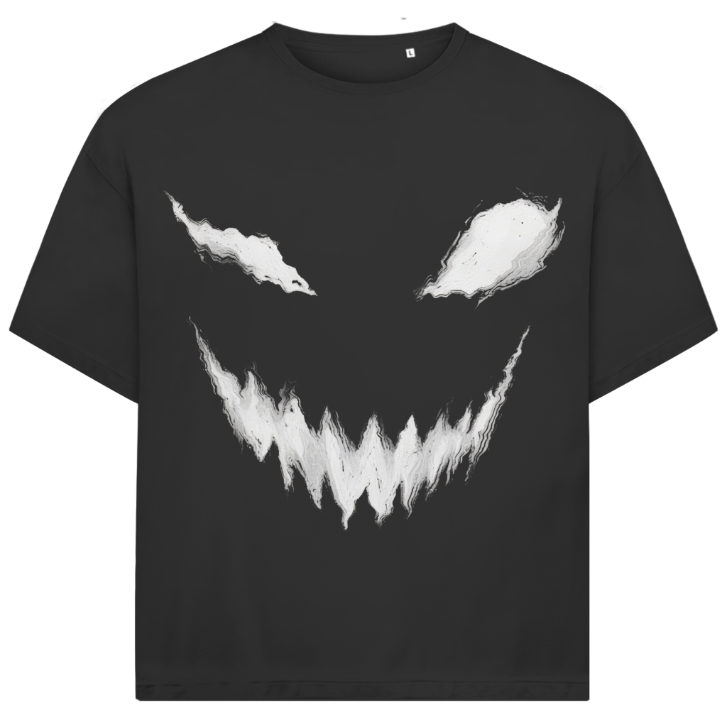 Jack and Jones Smile for Me Evil White Grin Oversized Herren T-Shirt