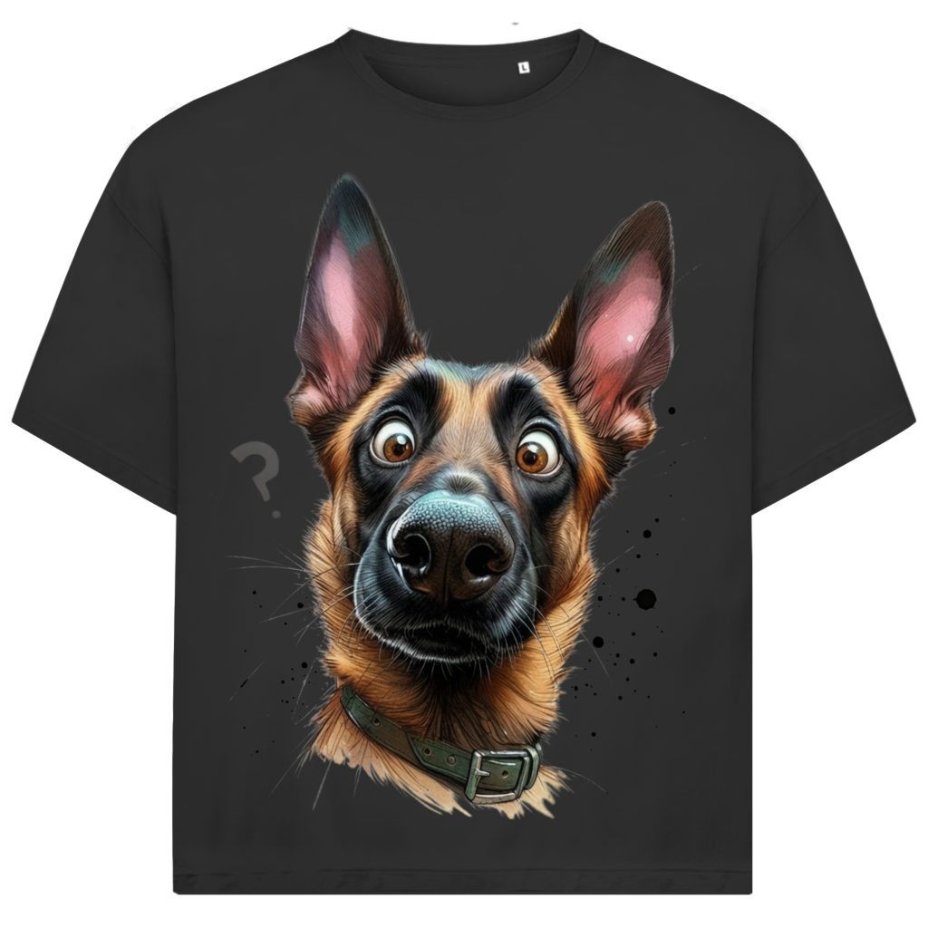 Jack and Jones Überraschter Deutscher Schäferhund Oversized Herren T-Shirt