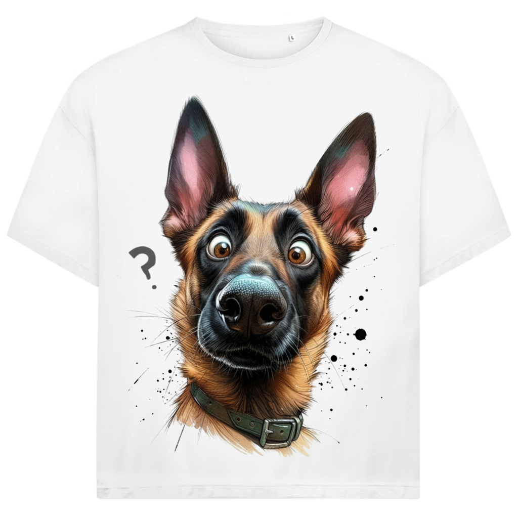 Jack and Jones Überraschter Deutscher Schäferhund Oversized Herren T-Shirt