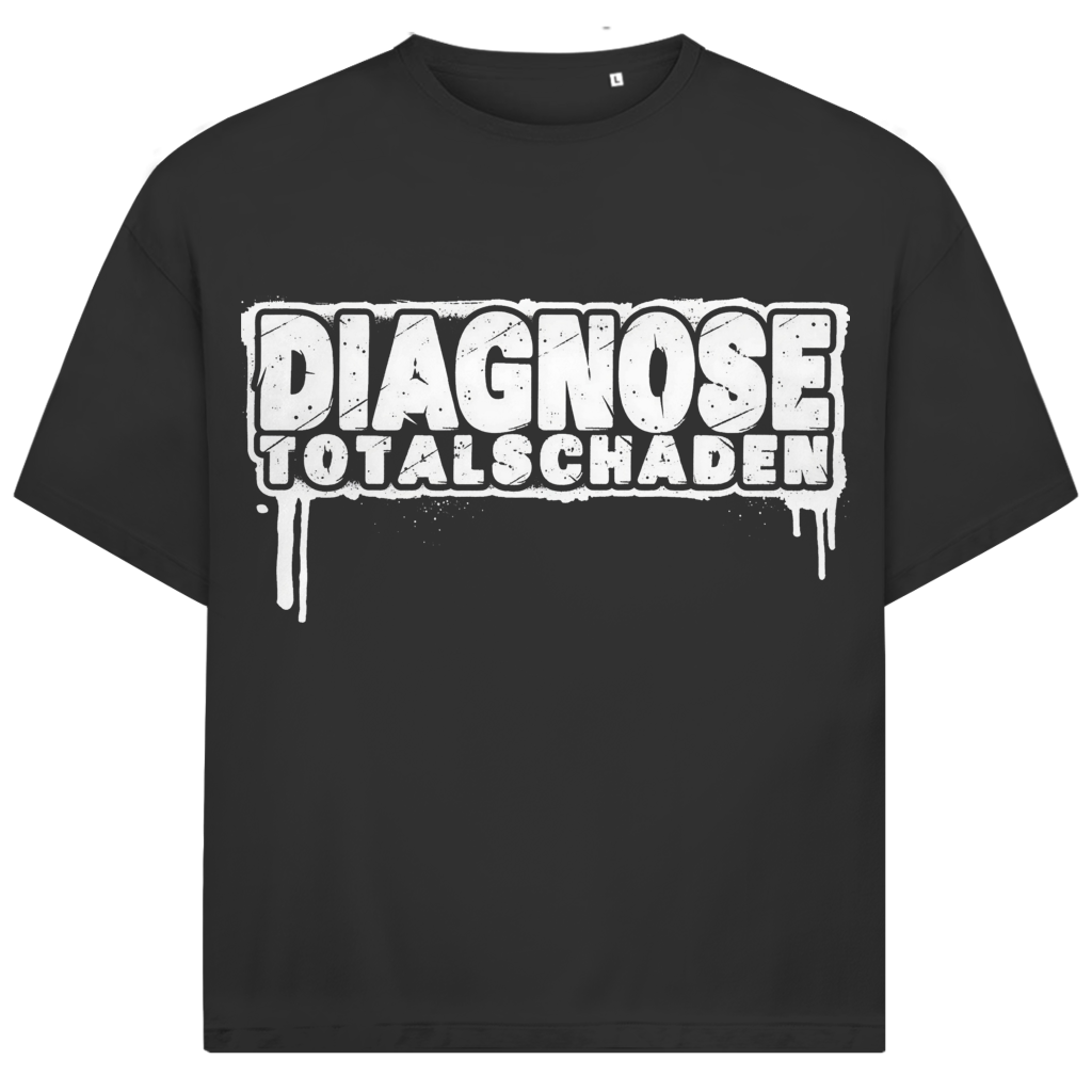 Jack & Jones Herren T-Shirt Diagnose Totalschaden Graffiti Bio Oversized