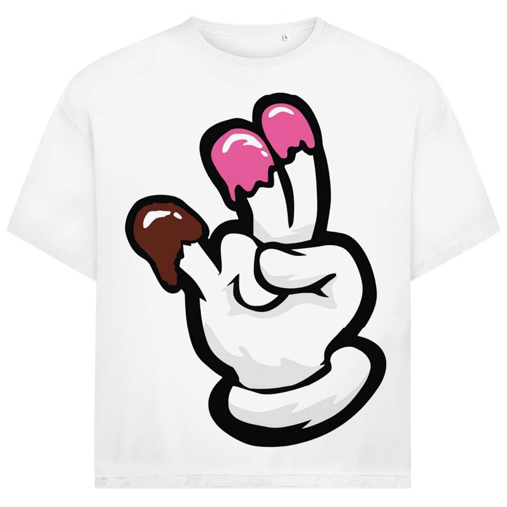 Jack & Jones Herren T-Shirt Two For Pinky One For Stinky Hand Fun Oversized