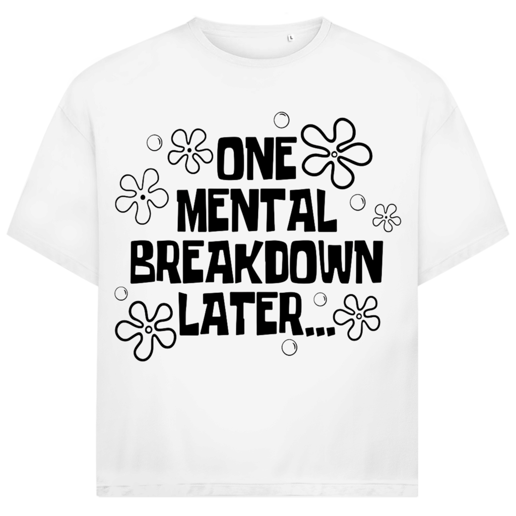 Jack & Jones Herren T-Shirt One Mental Breakdown Later Fun Oversized