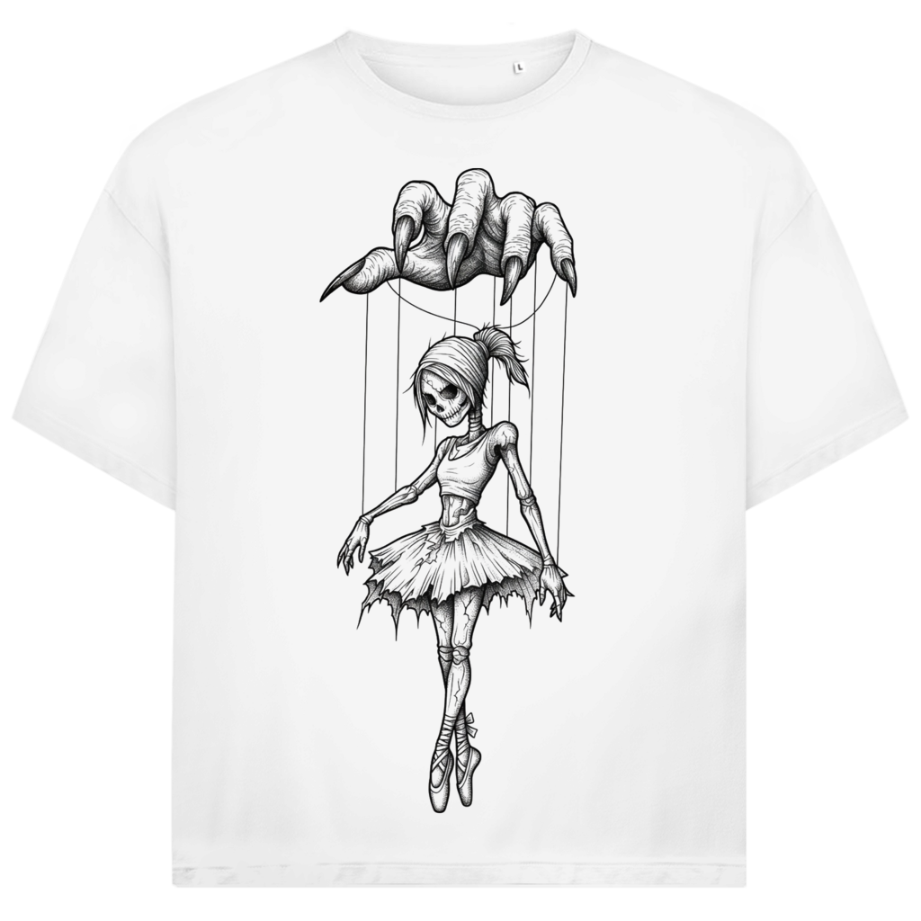 Jack & Jones Herren T-Shirt Skeleton Ballerina Marionette Dark Oversized