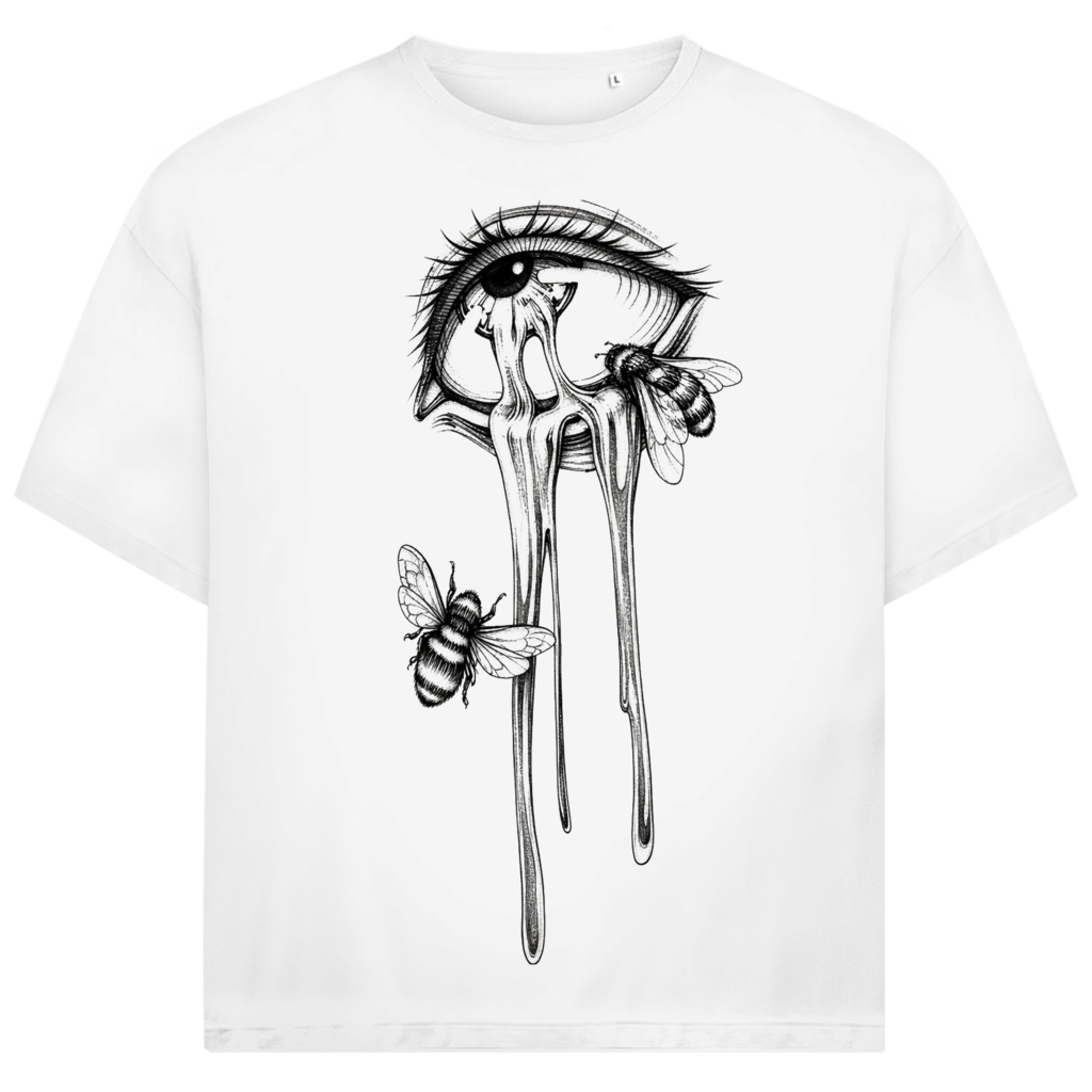 Jack & Jones Herren T-Shirt Eye Bees Surreal Tattoo Dark Art Oversized