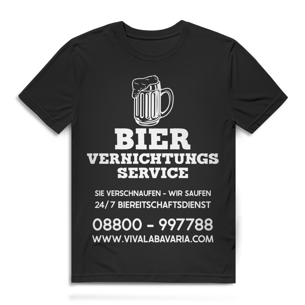 Bier Vernichtungs Service Biereitschaftsdienst Herren T-Shirt - Bier Sauf Shirt