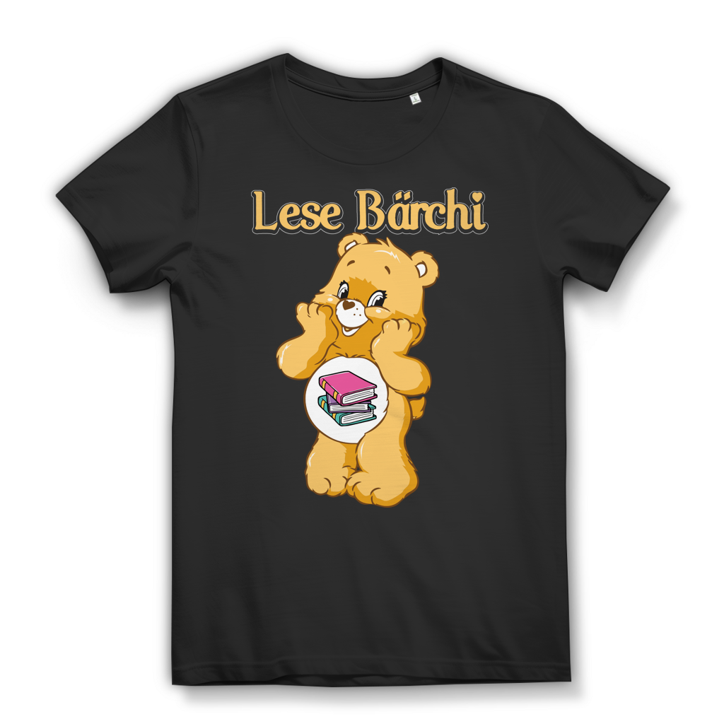 Lese Lesen Buch Bücher Bärchi Glücksbärchi - Damen Premium Bio T-Shirt Schwarz Black
