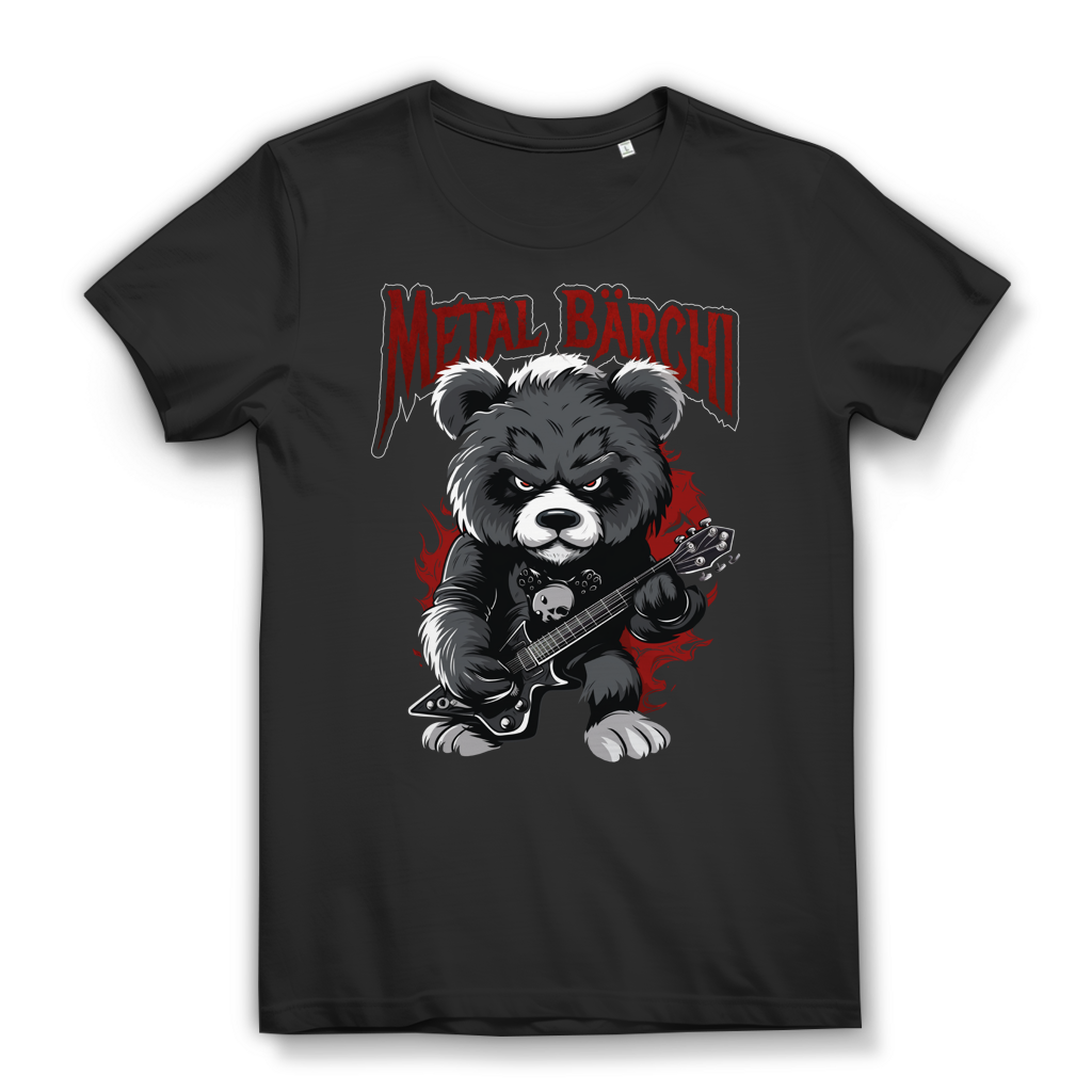 Metal Bärchi Glücksbärchi - Damen Premium Bio T-Shirt Schwarz Black