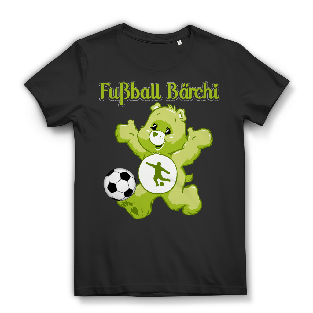 Fußball Bärchi Glücksbärchi - Damen Premium Bio T-Shirt Schwarz Black