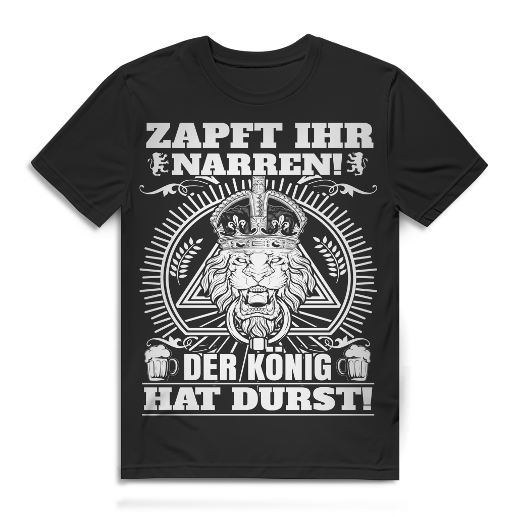 Zapft ihr Narren der König hat Durst - Herren Premium Bio T-Shirt Black
