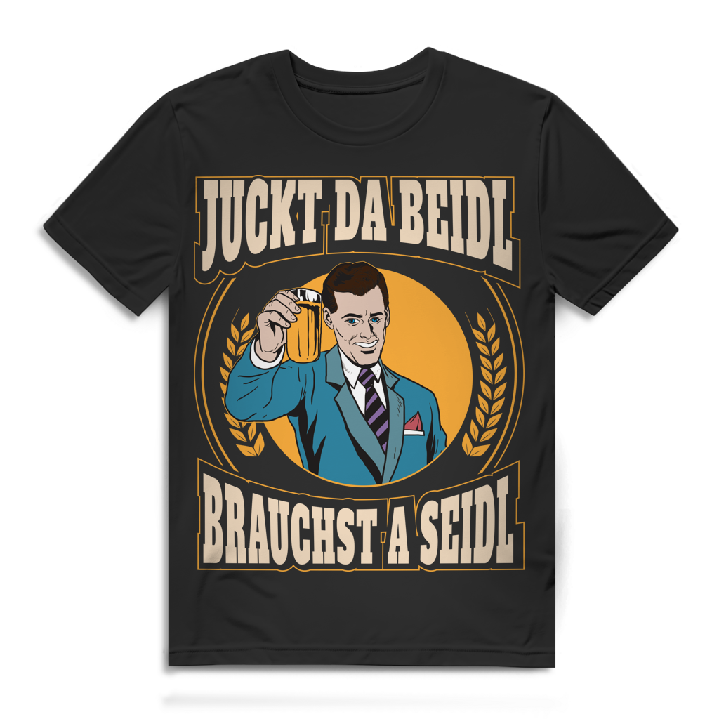 Juckt da Beidl brauchst a Seidl - Herren Premium Bio T-Shirt Black