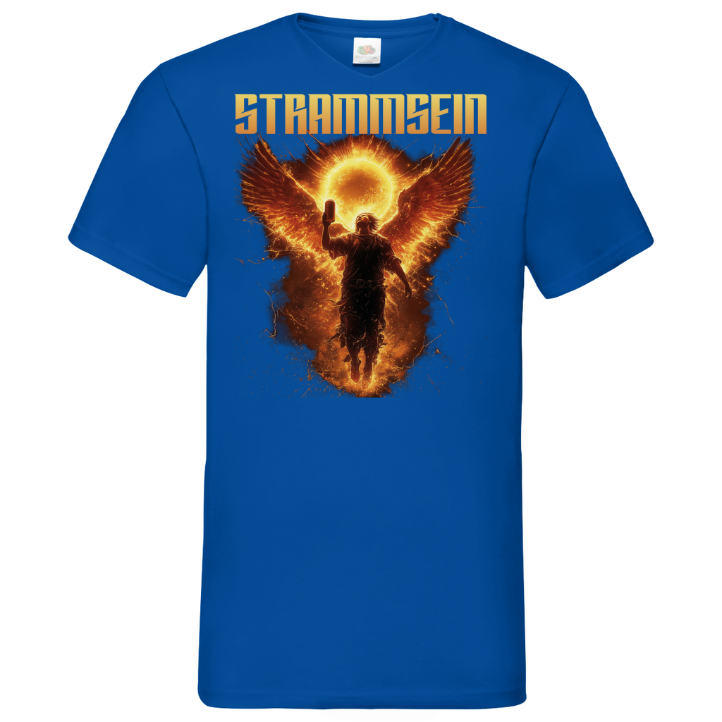 Strammsein Du Ich Wir Bier - Herren V-Neck Shirt Royal Blue