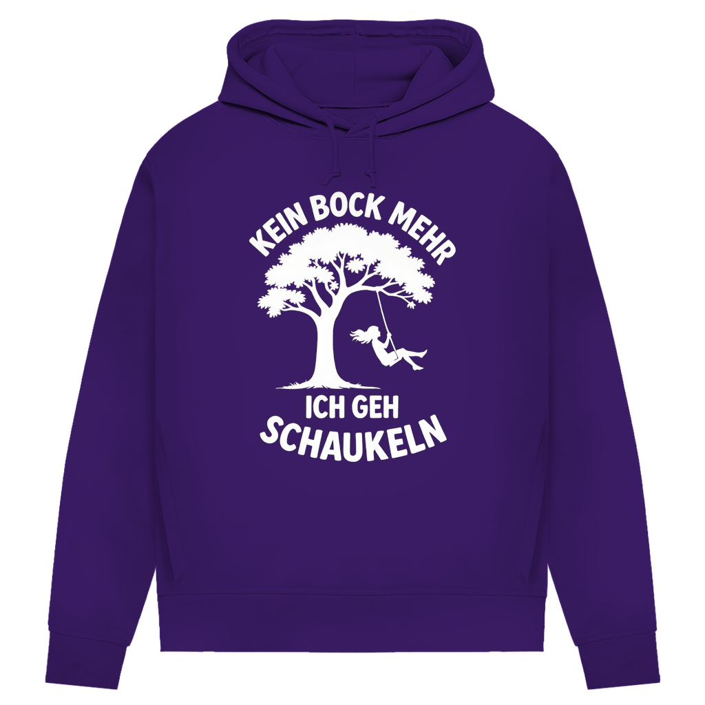 Damen Premium Bio Hoodie Kein Bock Mehr Ich Geh Schaukeln Radiant Purple