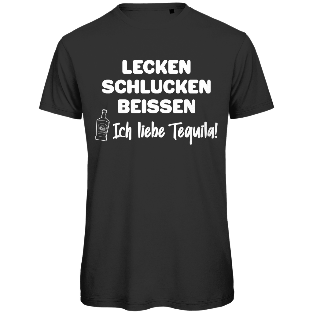 Lecken Schlucken Beissen Ich Liebe Tequila - Herren Premium Bio T-Shirt