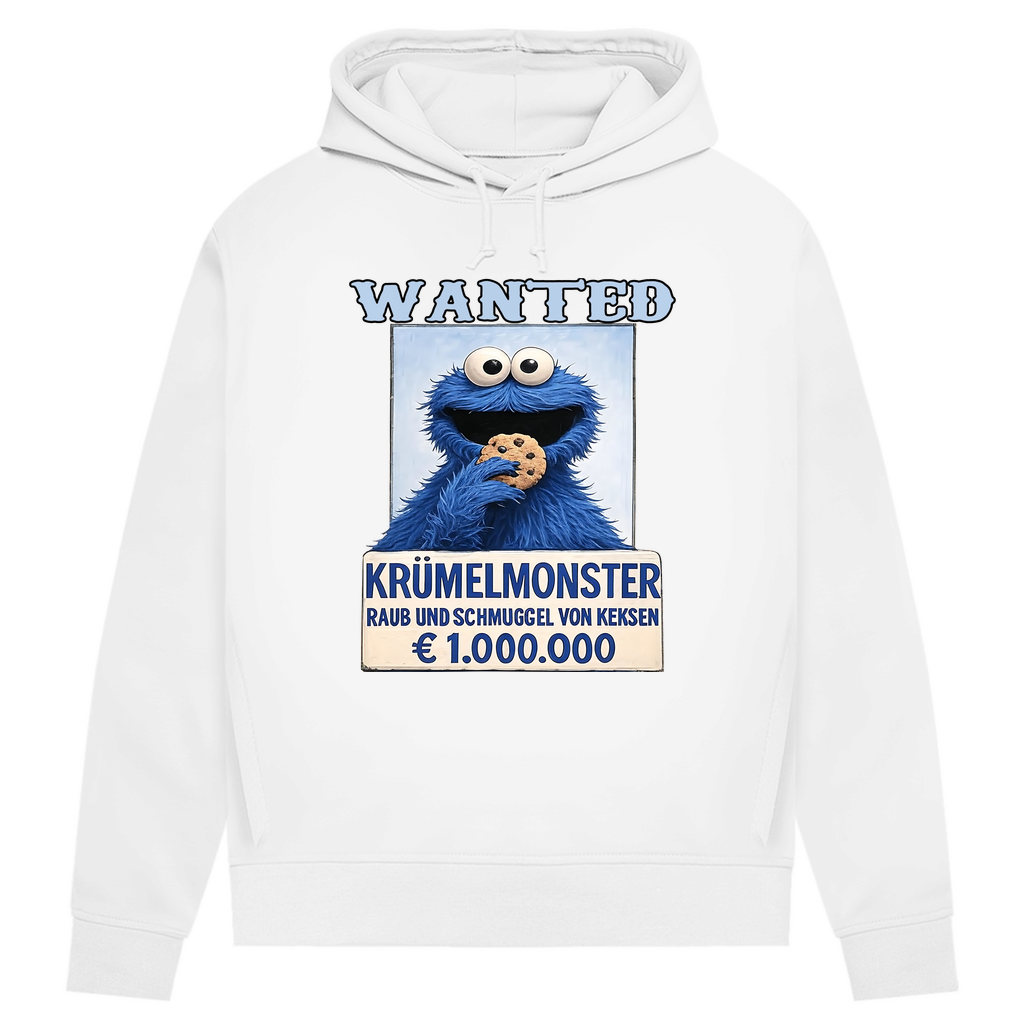 Wanted Krümelmonster Raub und Schmuggel von Keksen - Damen Premium Bio Hoodie White