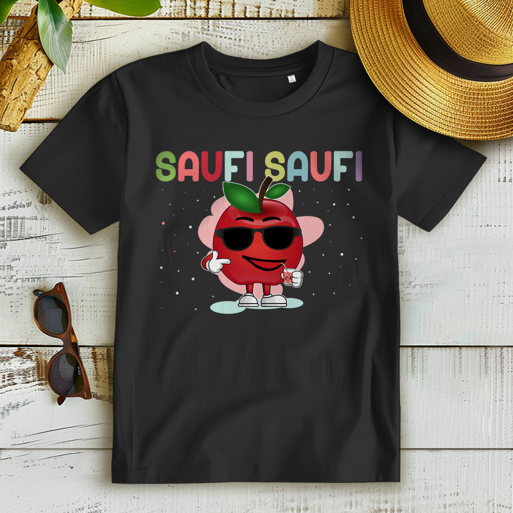 Saufi Saufi Apfel Damen T-Shirt Lustig Party Cocktail Festival Mädelsabend