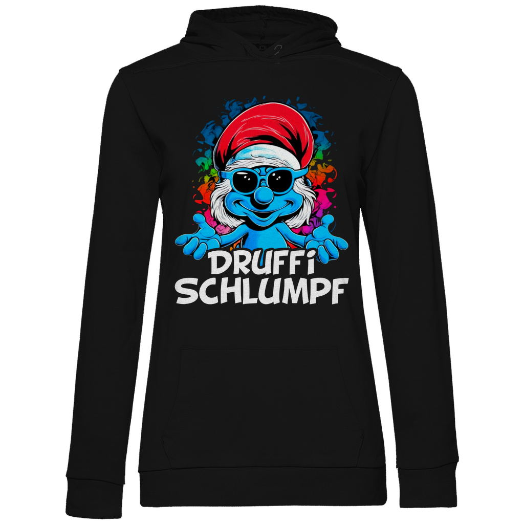 Druffi Schlumpf Grafik - Damen Hoodie Black