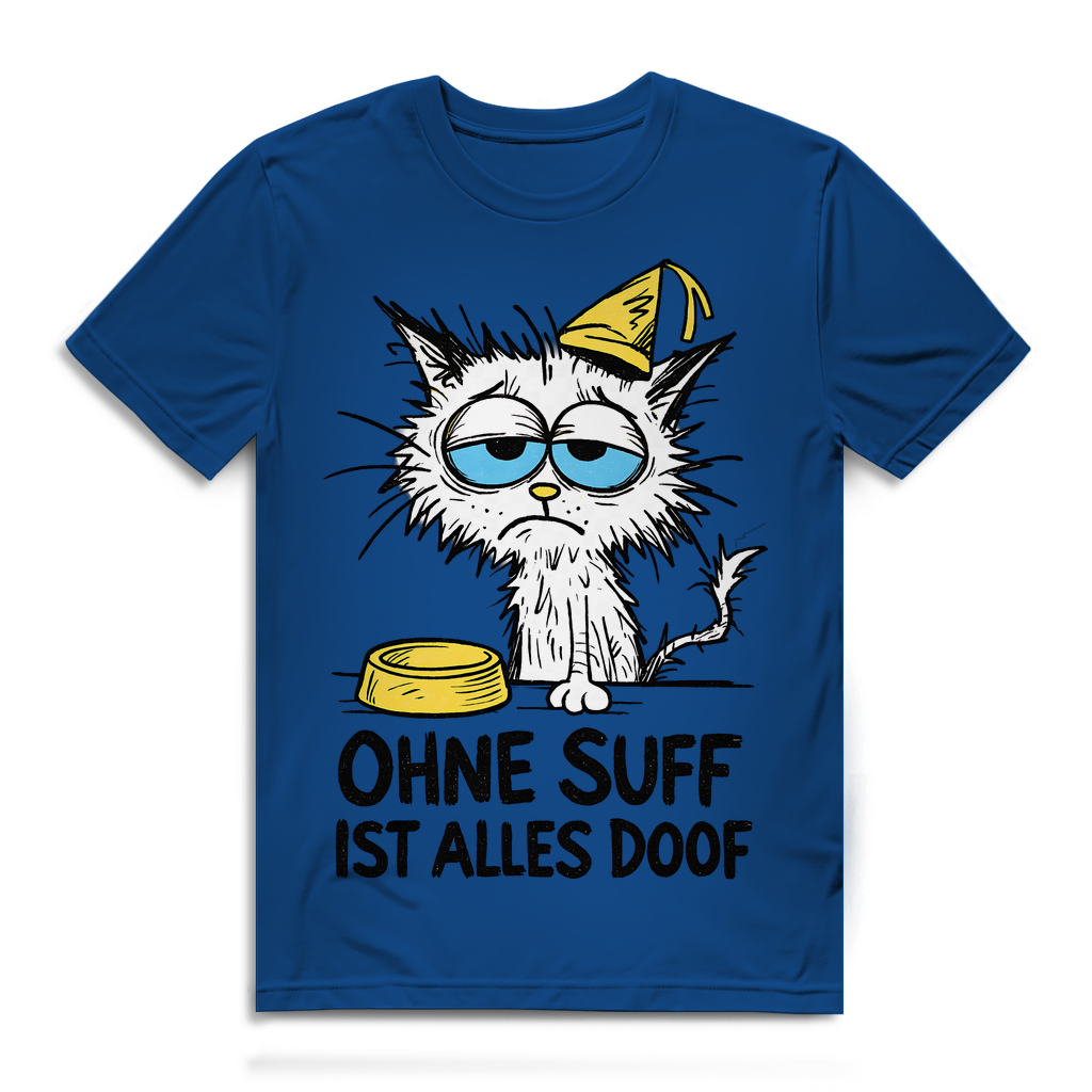 Suffkatze ohne Suff ist alles Doof - Herren Premium Bio T-Shirt Royal Blue