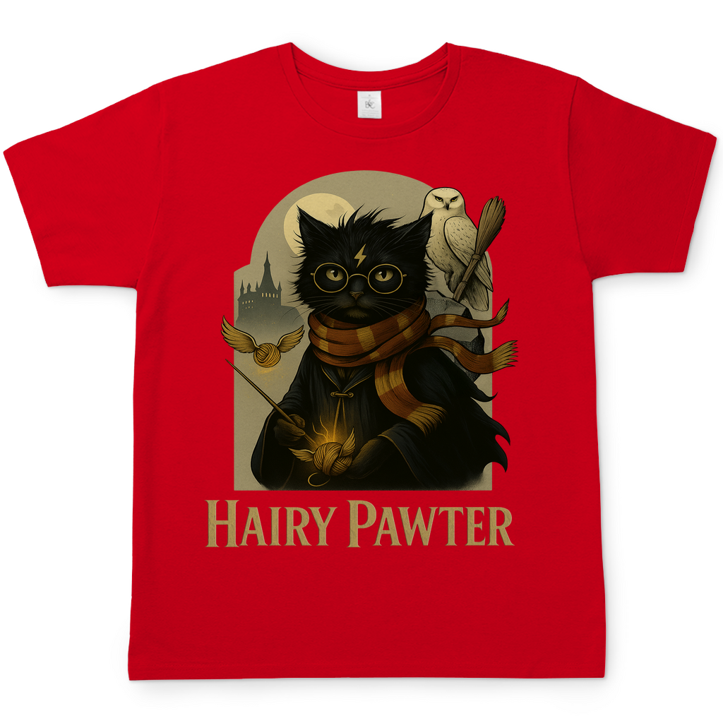 Hairy Pawter Harry Potter Katze - Herren T-Shirt Red
