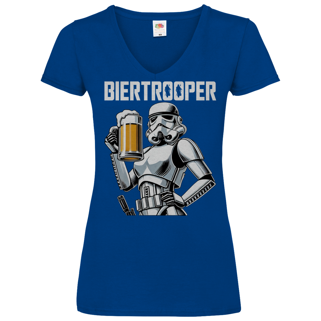 Biertrooper - Star Wars Stormtrooper - V-Neck Damenshirt Royal Blue