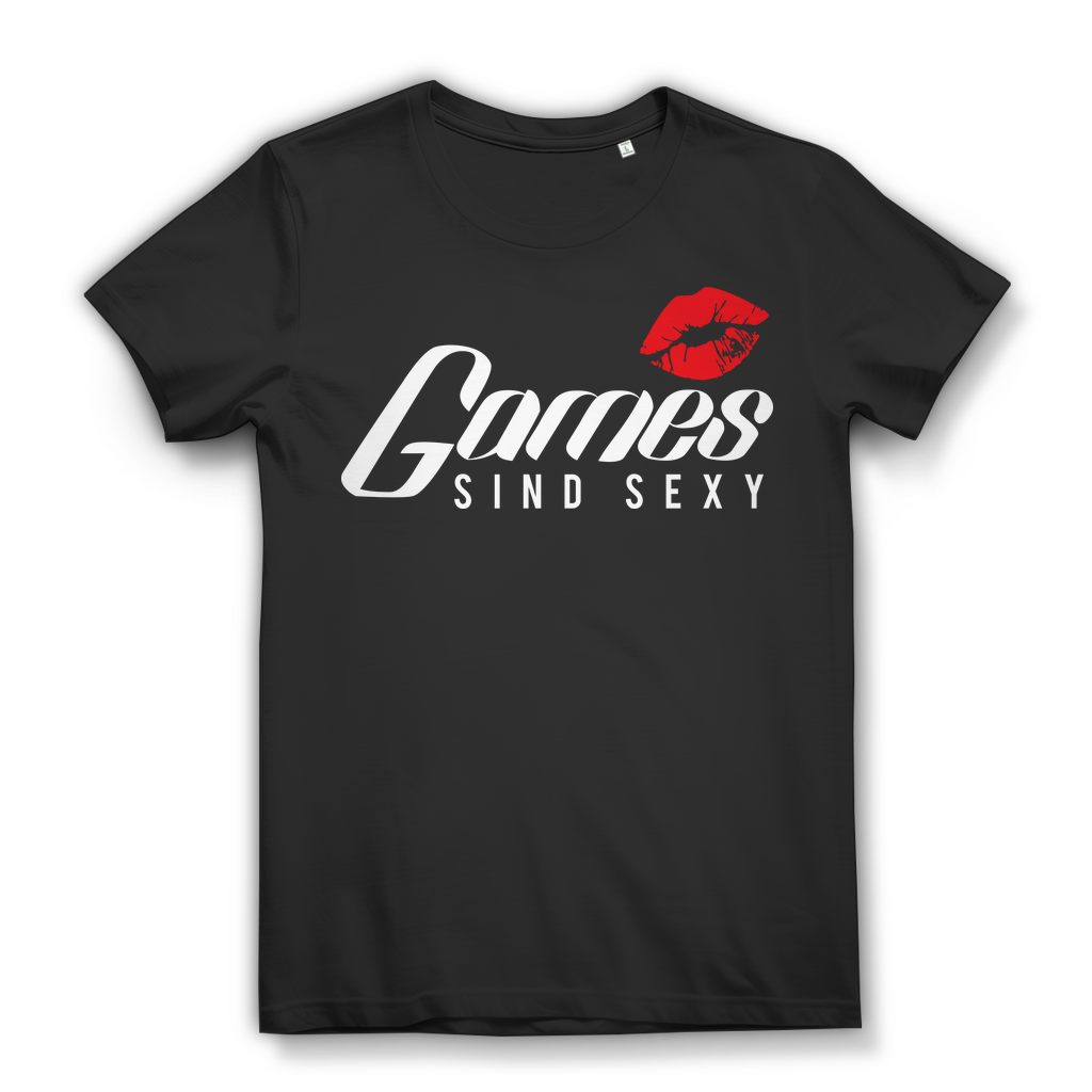 Games sind sexy – Damen Gaming T-Shirt – Funshirt für Zockerinnen Black