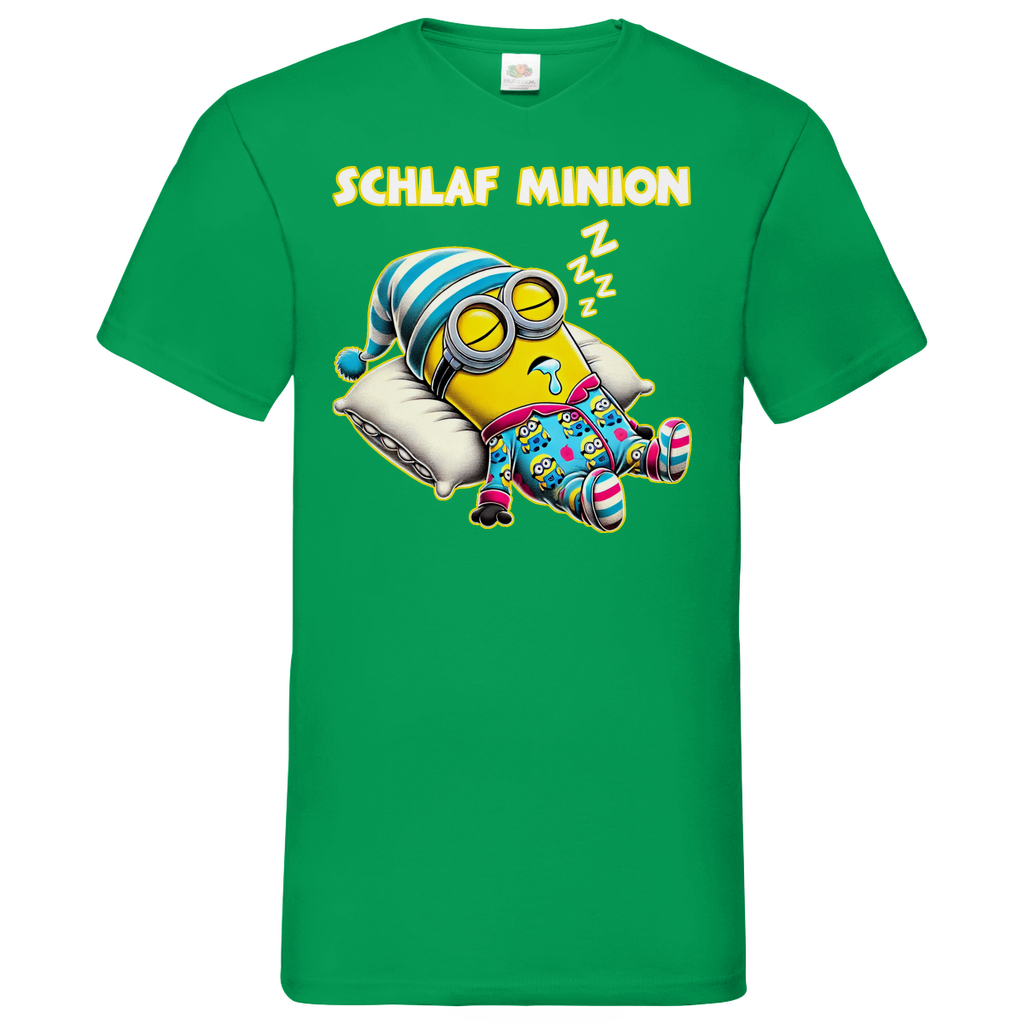Schlaf Minion - Herren V-Neck Shirt